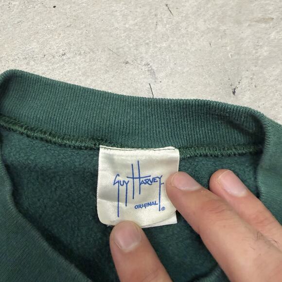 Vintage Guy Harvey Mens Snook Mural Fish Pullover Sweater Sweatshirt Size Large - Picture 2 of 6